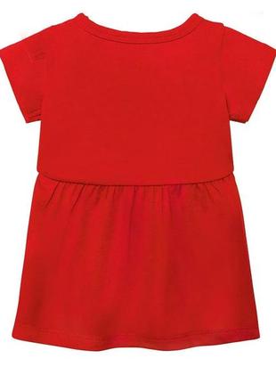 Комплект для девочки туника, леггинсы и повязка, рост 50-56, цвет красный, розовый6 фото