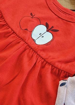 Комплект для девочки туника, леггинсы и повязка, рост 50-56, цвет красный, розовый10 фото