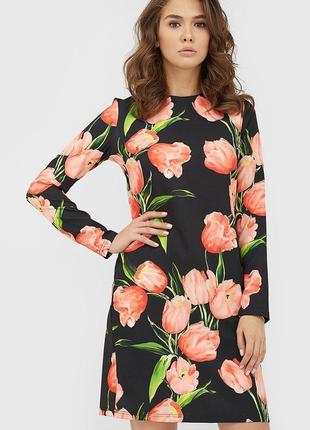 Очень красивое платье в принт cardo 42 44 весенее летнее