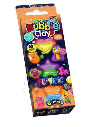 Набор для креативного творчества "bubble clay "fluoric" bbc-fl-6-01u укр (bbc-fl-6-02u)