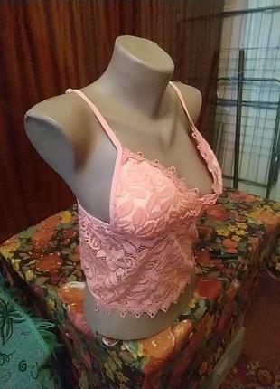 Кораловая майка топ