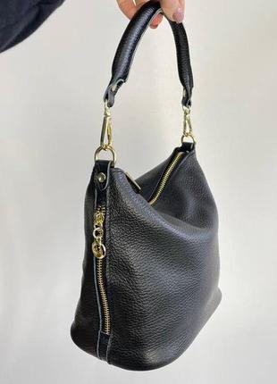 Класическая женская сумка из натуральной кожи италия3 фото