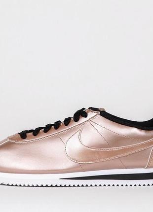 Оригинальные кроссовки nike wmns classic cortez leather sneakers metallic red2 фото