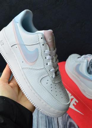 Женские кожаные кроссовки nike air force #найк