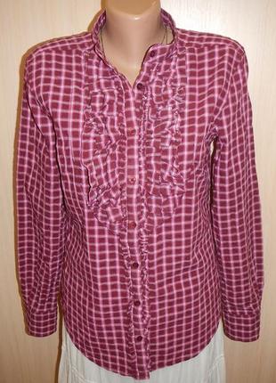 Блуза з рюшами сорочка gant p.38 100% бавовна1 фото