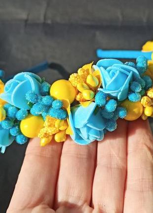 Обруч віночок з квітами