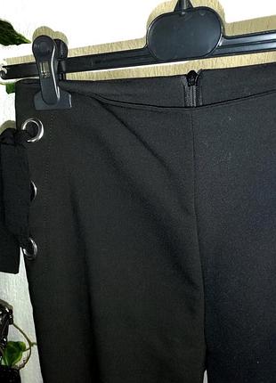 Брюки crop flared черные stradivarius 6