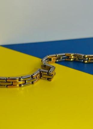 💎 браслет золотий срібний комбінований біжутерія неіржавка сталь