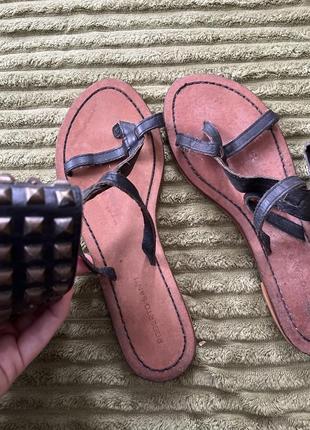 Кожаные сандалии босоножки кожа