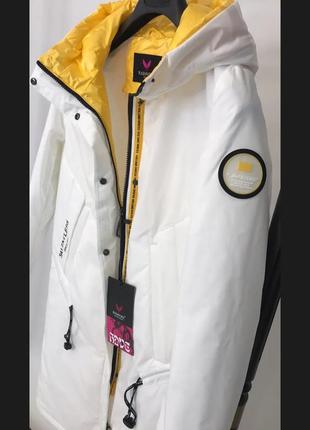 Белая куртка-пальто кокон fodarlloy9 фото