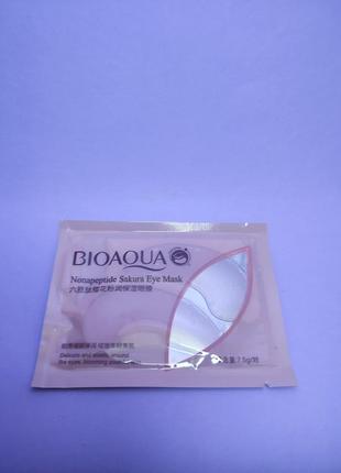Гидрогелевые патчи под глаза bioaqua nonapeptide sakura eye mask с сакурой 7.5 м1 фото