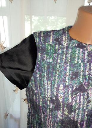 Блузка изумрудного цвета в принт3 фото