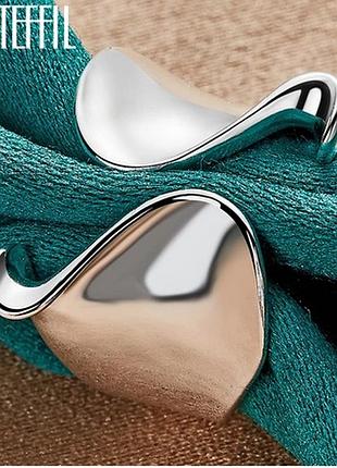 Незвичайна посріблена каблучка 925, 17-18 р., арт. 5009