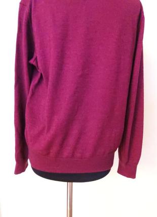 Бордовый свитер,гольф wool merinos италия роз. м-л3 фото