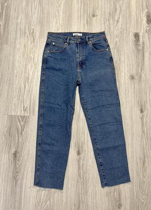 Укороченные синие скинни skinny джинсы1 фото