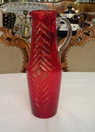 Кувшин ссср цветное стекло №4