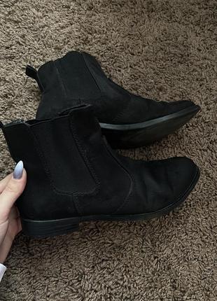 Сапоги челси h&m замшевые