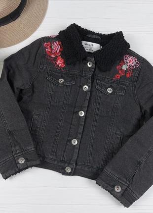 Стильная джинсовая куртка от denim co 9 - 10 лет, 134 - 140 см.1 фото