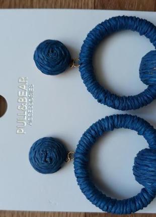 Стильні сині сережки pull&bear