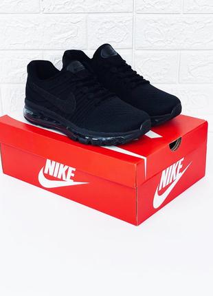 Кросівки чоловічі nike air max чорні мужские весенние кроссовки найк аир макс7 фото