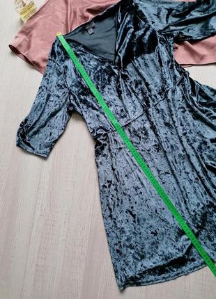 💚бархатный бірюзова сукня міді 💚велюровое платье6 фото