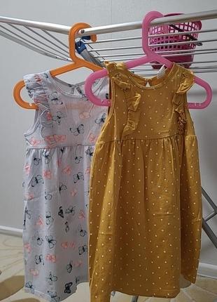 Детские летние платья сарафаны фирма h&amp;m, состав ткани 100% хлопок3 фото