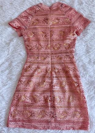 Нежное розовое кружевное платье boohoo9 фото