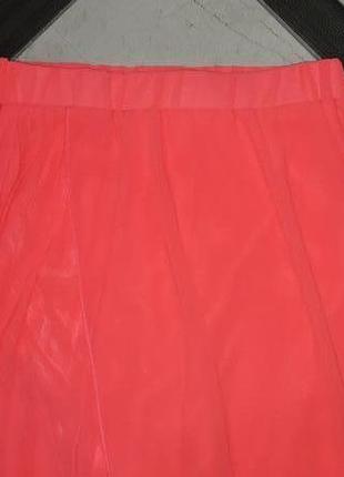 Кислотная розовая юбка-штаны макси в пол длинная4 фото