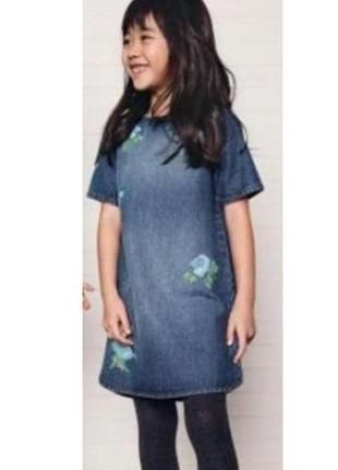 Джинсовое платье с вышивкой вышиванка next некст 6 лет 1161 фото