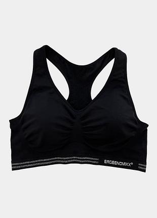 Безшовний спортивний топ із v-подібним вирізом ergeenomixx із паролоновими вставками.