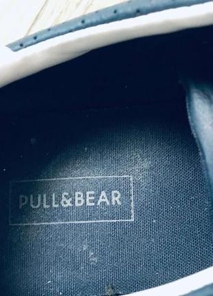 Кроссовки мокасины pull&bear экокожа р41/41,5 ст.27-26,5см в морском стиле7 фото