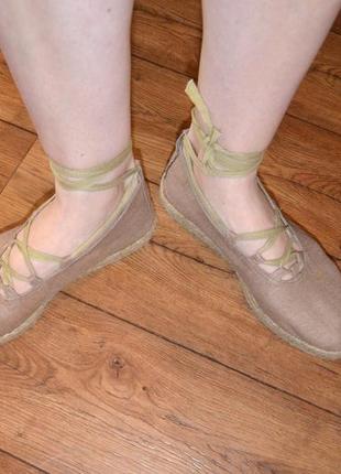 Тканевые летние туфли сандалии vernice frenca6 фото