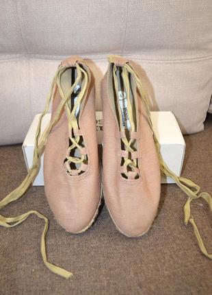 Тканевые летние туфли сандалии vernice frenca4 фото