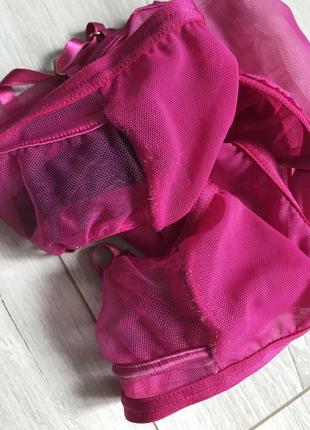 Розкішні сітчасті рожеві спокусливі труси бразиліана на шнурівці asos10 фото
