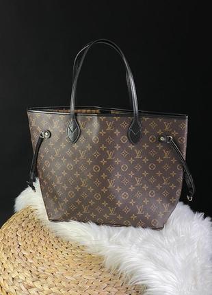 Женская стильная коричневая сумка шоппер тренд сезона бренд