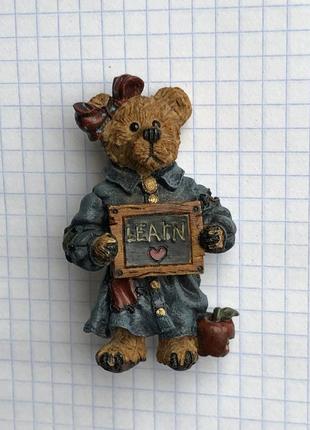 Брошь винтаж мишка  "boyds bear девчушка"5 фото