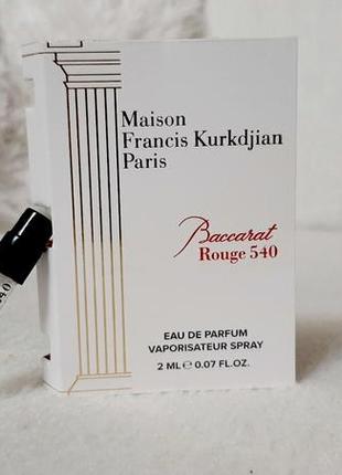 Maison francis kurkdjian baccarat rouge 540💥original миниатюра пробник mini spray 2 мл книжка2 фото