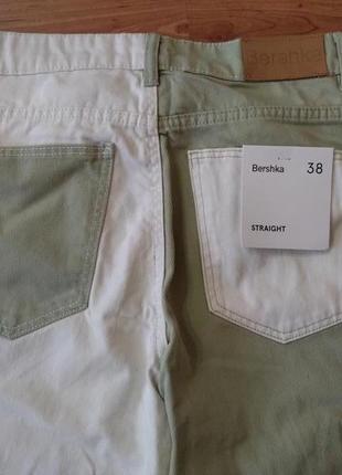Bershka straight bicolor jeans прямые джинсы5 фото