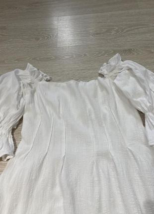 Платье белое 100%хлопок4 фото
