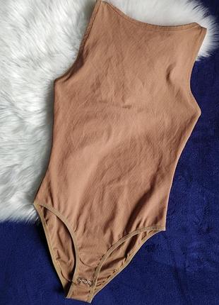 Боді боди бежеве рубчик базове класичне майка блуза