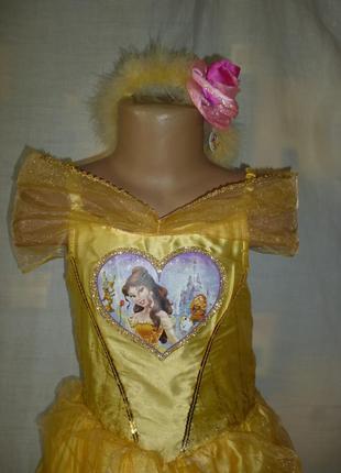 Платье белль на 7-8 лет с обручем2 фото