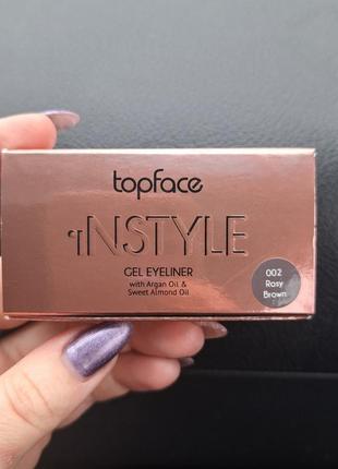 Підводка для очей topface instyle гелева gel eyeliner гелева матова pt552 № 02 rosy brown2 фото