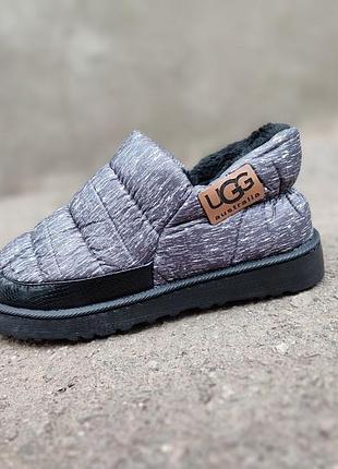 Черные автоледи дутики угги слипоны мокасины 22.5 см 23 см 35р 36 р