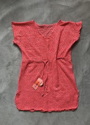 Новое детское оранжевое парео, туника