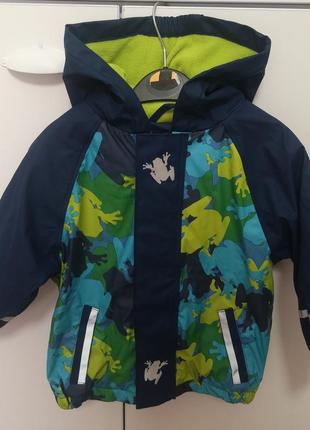 Куртка грязеприфф на флисе 1-2 года демисезонная курточка дождевик