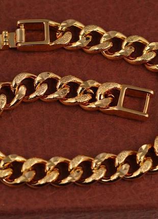 Браслет xuping jewelry панцирний гранований 22 см 10 мм золотистий
