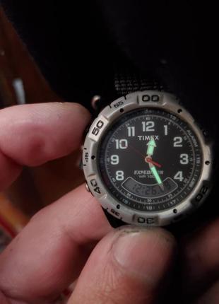Timex expedition indiglo wr 100m, мужские экстремальные часы9 фото
