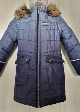 Зимнее пальто удлиненная куртка lenne изоософт 140-152