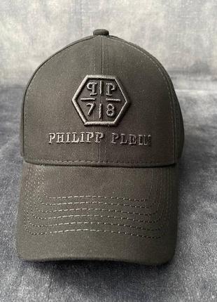 Кепка, бейсболка philipp plein чёрная 217