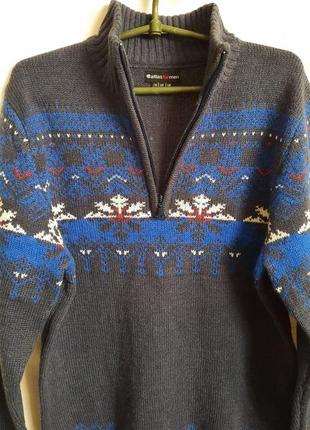Отличный мужской свитер 30 % шерсть от французского бренда&nbsp;atlas for man, разм.46/483 фото